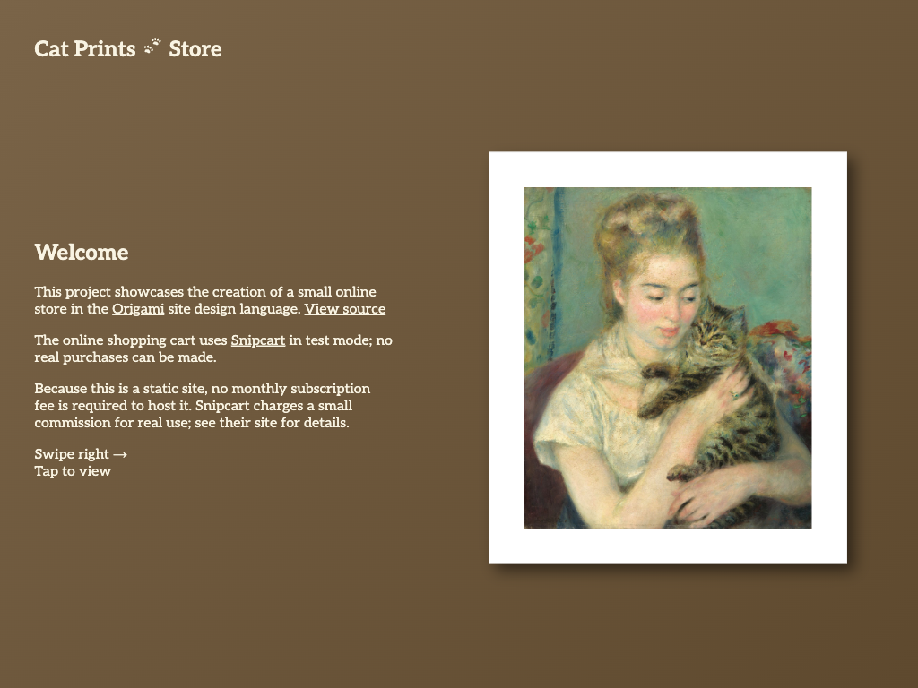Screenshot of https://cat-prints-store.weborigami.org